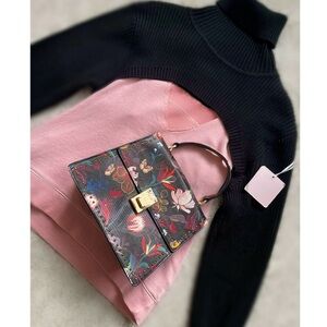 Aldo-Floral Black Handbag